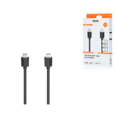 HAMA HDMI - HDMI Ethernet 4K 3 m Black