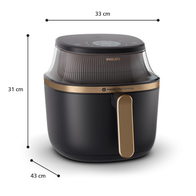 Philips Мультипіч Ovi Series 3000, 1700Вт, чаша-6.2л, сенсорне управл., 12 авто. програм, пластик, чорний