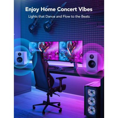 Govee Стрічка світлодіодна розумна H100E LED Strip Light M1 Matter Compatible 1m extension of H61E1, 1м, RGBIC , WI-FI/Bluetooth, білий