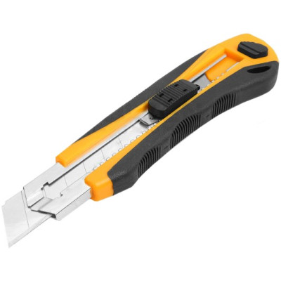 Ніж будівельний сегментований Tolsen Профі, 25мм, корпус з ABS-пластику та термопластикової гуми, 200мм Ніж будівельний сегментований Tolsen Профі, 25мм, корпус з ABS-пластику та термопластикової гуми, 200мм