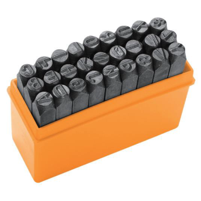 Літери для штампування Tolsen, латинські літери, 6х62мм, HRC 48-52, набір 27шт