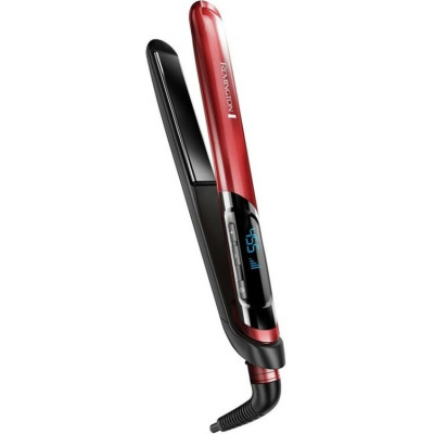 Випрямляч Remington Silk Straightener, 300Вт, 150-235С, дисплей, кейс, кераміка, чорно-червоний Випрямляч Remington Silk Straightener, 300Вт, 150-235С, дисплей, кейс, кераміка, чорно-червоний