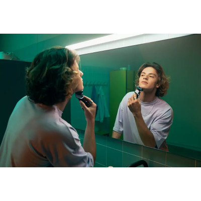 Бритва електр. Philips роторна Series 5000X, 4.5Вт,  бритв.головок-3, Li-Ion, сух.+волог., чорно-синій