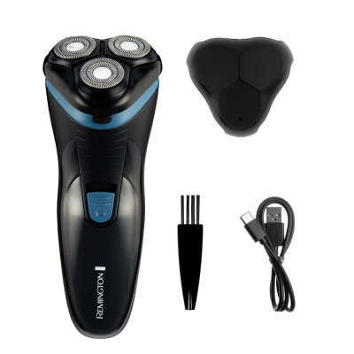 Бритва електр. Remington роторна Style,  бритв.головок-3, сух., тример, USB-C, чорно-синій