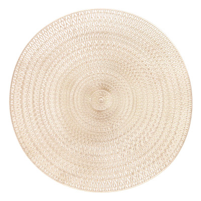 Килимок сервірувальний ARDESTO, 38см, ПВХ, кругла, золотистий