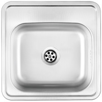 Мийка кухонна Deante Techno, нерж.сталь, кадратна, без крила, 380х390х150мм, чаша - 1, накладна, нерж