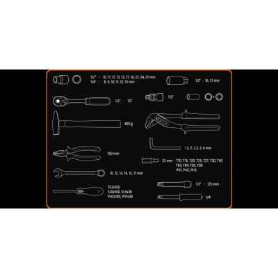 Neo Tools Набір інструментів 56 предметів універсальний Neo Tools Набір інструментів 56 предметів універсальний