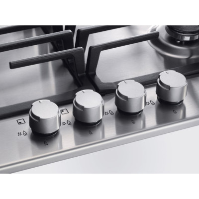Варильна поверхня Electrolux газова, 30см, чавун, Доміно, нерж EGG3322NVX