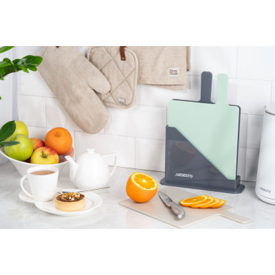 Набір дошок кухонних на підставці ARDESTO Fresh, 3шт, 24.1х33х7.9см, пластик Набір дошок кухонних на підставці ARDESTO Fresh, 3шт, 24.1х33х7.9см, пластик