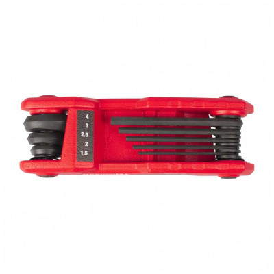 Ключі шестигранні Milwaukee, 118мм, HEX1.5-8мм, складаються в корпус, набір 8шт