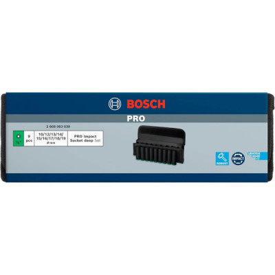 Набір ударних торцевих головок Bosch Professional Deep 1/2
