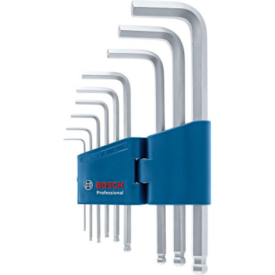 Bosch Ключі шестигранні, набір 9шт, кулястий наконечник