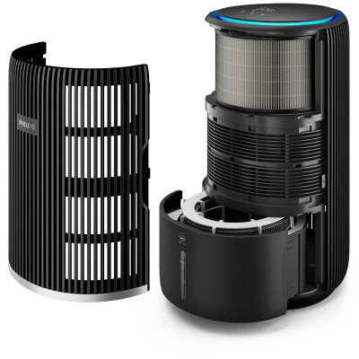 Очисник повітря Philips 2 в 1 PureProtect Water Series 3400, 78м2, 300м3/год, Nano, НЕРА,попередн.,угольний фільтр, Wi-Fi, датчик якості, температ,вологості, темно-сірий