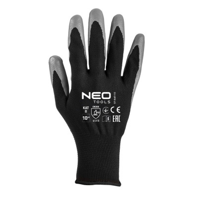 Neo Tools Рукавички робочі комплект 12шт, поліестер з нітриловим покриттям, р.11, сіро-чорний Neo Tools Рукавички робочі комплект 12шт, поліестер з нітриловим покриттям, р.11, сіро-чорний