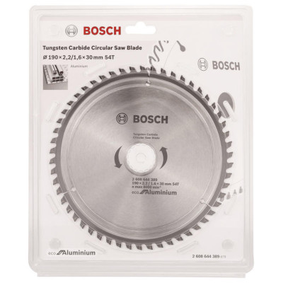 Диск пиляльний Bosch Professional Eco for Aluminium 190x2.42/1.6x30мм 54TCG Диск пиляльний Bosch Professional Eco for Aluminium 190x2.42/1.6x30мм 54TCG