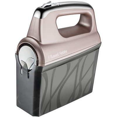 Миксер Russell Hobbs ручной Smoky Quartz, 350Вт, насадки-4, турборежим, серебристый (25892-56)