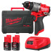 Шурупокрут-дриль акумуляторний Milwaukee M12 FDD2-202X 12В 2х2А·год 37Нм 0-1550об/хв ЗП C12 С кейс 1.1кг