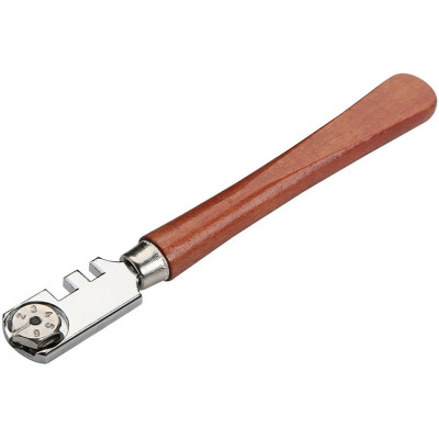 Склоріз роликовий Tolsen, 6 ріжучих ножів, дерев'яне руків'я, 130мм Склоріз роликовий Tolsen, 6 ріжучих ножів, дерев'яне руків'я, 130мм