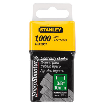 Скобы Stanley Light Duty, тип А, 10мм, 1000шт