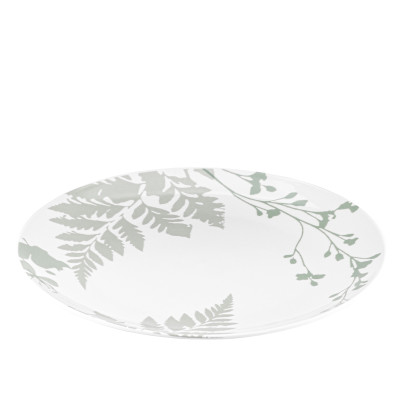 ARDESTO Тарілка десертна Capri, 19.2см, порцеляна, біло-зелений ARDESTO Тарілка десертна Capri, 19.2см, порцеляна, біло-зелений