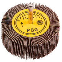 Диск пелюстковий з хвостовиком GRAPHITE, шліфувальний, 80х30мм, K80
