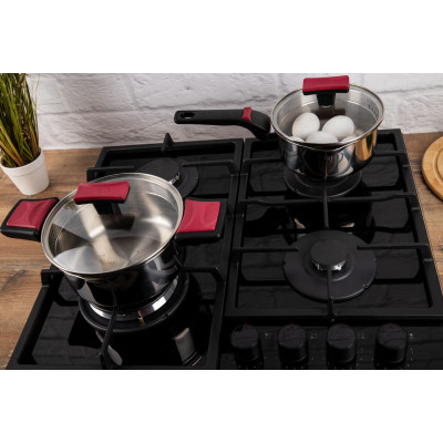 Варильна поверхня Hansa газова, 59см, чавун, чорний Варильна поверхня Hansa газова, 59см, чавун, чорний