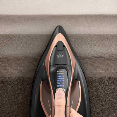 Утюг Tefal Ultimate Power Pro, 3200Вт, 350мл, паровой удар -300гр, постоянный пар - 85гр, керам. подошва, черно-золотой (FV9E50E0) Утюг Tefal Ultimate Power Pro, 3200Вт, 350мл, паровой удар -300гр, постоянный пар - 85гр, керам. подошва, черно-золотой (FV9E50E0)