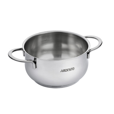 Каструля зі скляною кришкою Ardesto Black Mars, 3л, нержавіюча сталь [AR0730S]