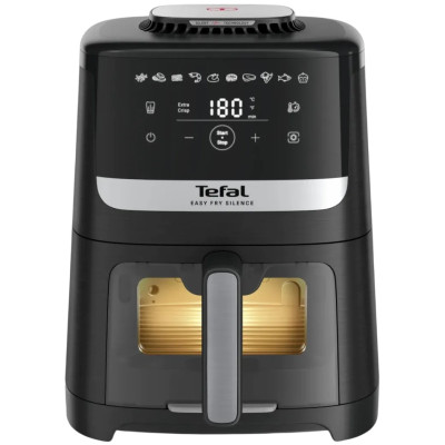 Мультипіч Tefal Easy Fry Silence Vision, 1670Вт, чаша-5л, сенсорне керув., 10 програм, з віконцем, пластик, чорний