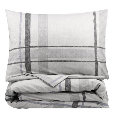 КПБ 1,5сп ARDESTO Gloria, підковдра 160х220см, простирадло 160х220см, наволочки (2) 50х70см, 100% бавовна, сатин,  клітинка, тауп