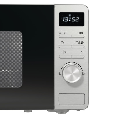 Мікрохвильова піч Gorenje, 23л, міх. управл., 800Вт, гриль, дисплей, нерж Мікрохвильова піч Gorenje, 23л, міх. управл., 800Вт, гриль, дисплей, нерж