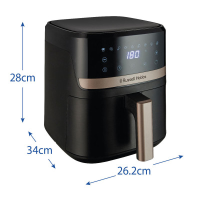 Мультипечь Russell Hobbs SatisFry 1300Вт, чаша-4.3л, сенсорное управление, 9 программ, пластик, черный Мультипечь Russell Hobbs SatisFry 1300Вт, чаша-4.3л, сенсорное управление, 9 программ, пластик, черный