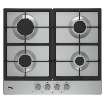 Варильна поверхня Beko газова, 60см, чавун, нерж