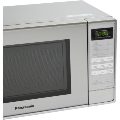 Мікрохвильова піч Panasonic, 20л, електр.управл., 800Вт, дисплей, сріблястий