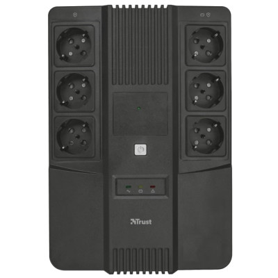 Источник бесперебойного питания Trust Maxxon 800VA UPS with 6 standard wall power outlets BLACK Источник бесперебойного питания Trust Maxxon 800VA UPS with 6 standard wall power outlets BLACK