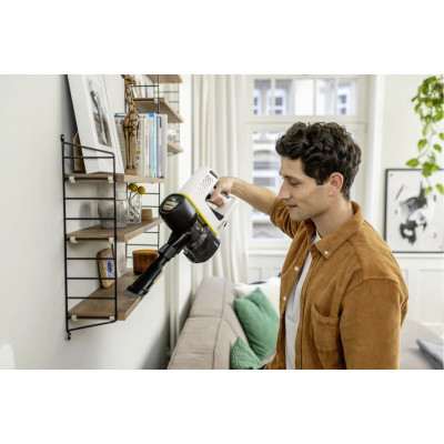 Karcher Пилосос безпровідний VC 4 Cordless myHome Pet, конт пил -0.65л, автон. робота до 30хв, вага-2.35кг, НЕРА, +1 батарея