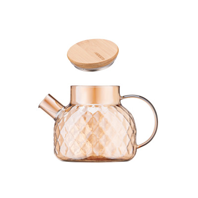 ARDESTO Заварник Golden Moon, 1000 мл, боросилікатне скло, бамбук