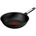 Сковорода ВОК Tefal Excellence Fusion,28см, алюміній, нержавіюча сталь, бакеліт, чорний