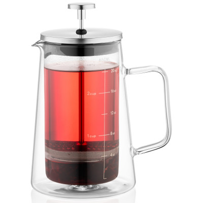 ARDESTO Френч-прес BLACK MARS з подвійними стінками, 600 мл, нержавіюча сталь, скло ARDESTO Френч-прес BLACK MARS з подвійними стінками, 600 мл, нержавіюча сталь, скло