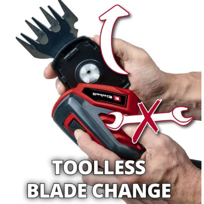 Ножиці для трави акумуляторні Einhell GC-CG 36/70 Li WT 3.6В акб 1х2А·год 7/11см крок різу 8мм 0.8кг