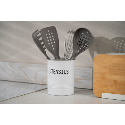 ARDESTO Підставка для кухонного приладдя Midori 12х15.5см, метал, білий ARDESTO Підставка для кухонного приладдя Midori 12х15.5см, метал, білий