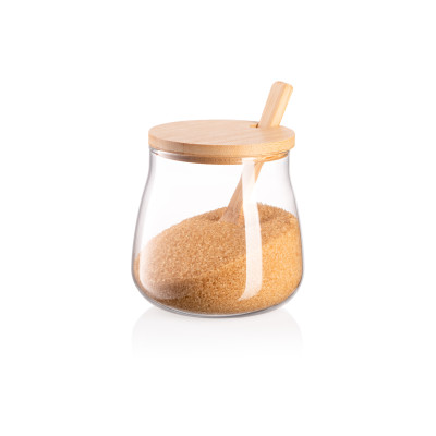 ARDESTO Банка для зберігання Fresh Sugar 500 мл, скло, бамбук