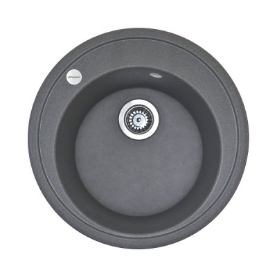 Набір кухонна Adamant Sun, штучний камінь, кругла, без крила, 510x200мм, чаша - 1, врізна, сірий + змішувач Набір кухонна Adamant Sun, штучний камінь, кругла, без крила, 510x200мм, чаша - 1, врізна, сірий + змішувач