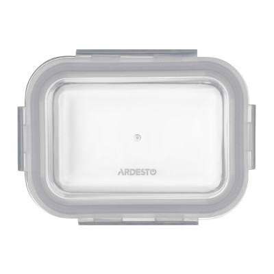 Контейнер для хранения пищевых продуктов Ardesto Gemini 0.38л, боросиликатное стекло, пластик, прямоугольный, прозрачный
