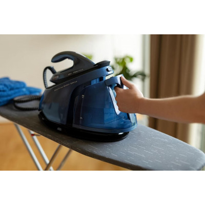 Праска-парогенератор Gorenje, 3000Вт, 1500мл, паровий удар -160гр, дисплей, керам. підошва, синій