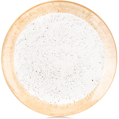 ARDESTO Тарілка обідня Siena, 27см, порцеляна, біло-жовтий