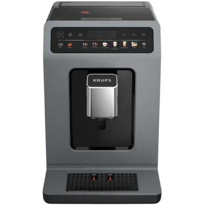 Кавомашина Krups Evidence Hot & Cold 2.3л, зерно, автомат.капучинатор, ОLED диспл, авторецептів - 18, сіро - чорний Кавомашина Krups Evidence Hot & Cold 2.3л, зерно, автомат.капучинатор, ОLED диспл, авторецептів - 18, сіро - чорний