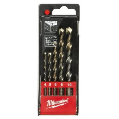 Набір свердел по бетону Milwaukee, 4-10мм, кейс, 5шт