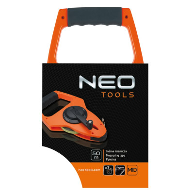 Рулетка Neo Tools, 50мх13мм, геодезична Рулетка Neo Tools, 50мх13мм, геодезична