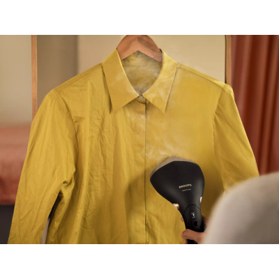 Відпарювач PHILIPS компактний, 1500Вт, 100 и 200мл, постійна пара - 28гр, керам. підошва, чорний Відпарювач PHILIPS компактний, 1500Вт, 100 и 200мл, постійна пара - 28гр, керам. підошва, чорний